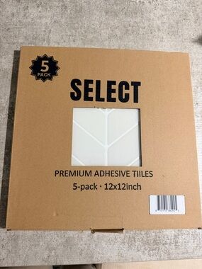 SELECT Premium Adhesive Tiles - White (5-Pack)